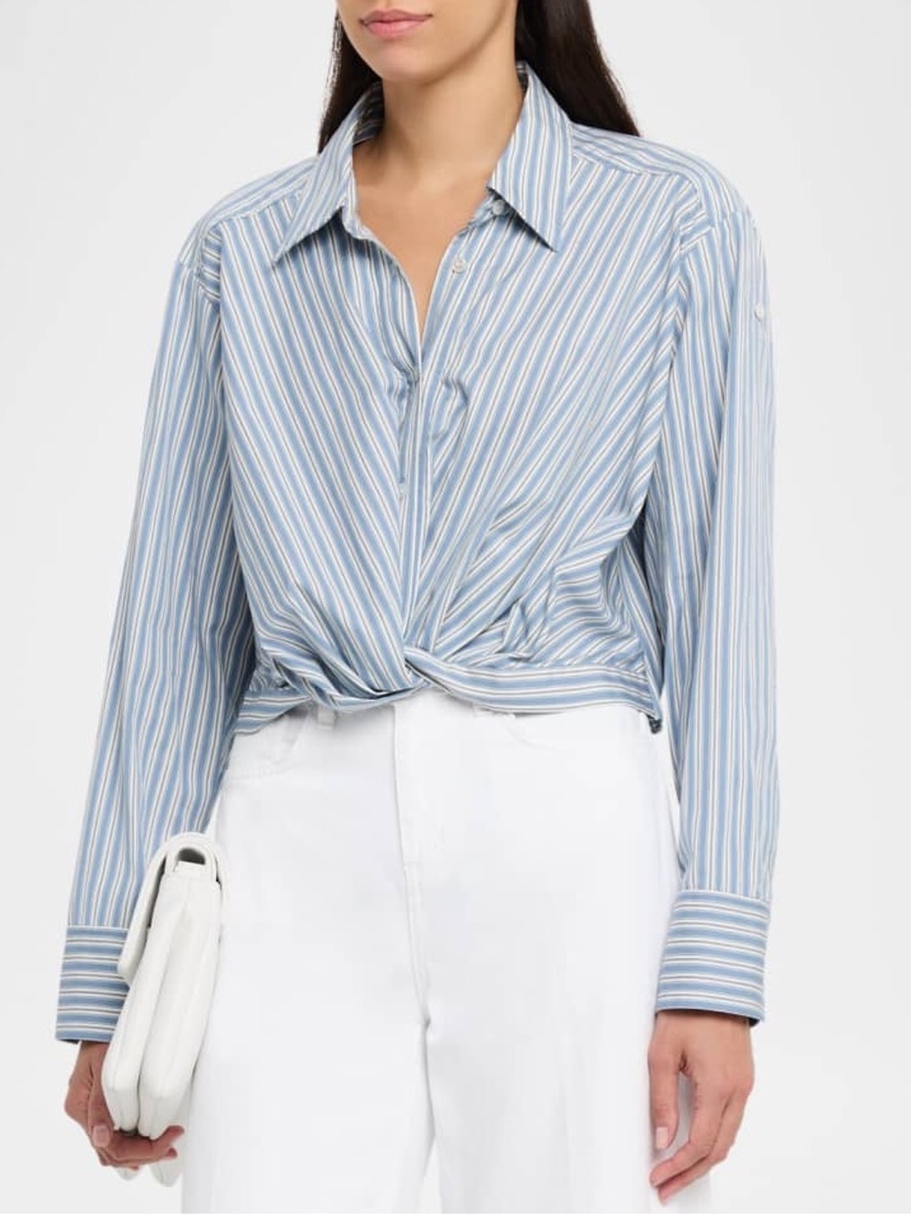 NWOT A.L.C. Leo Striped Twist-Front Top S